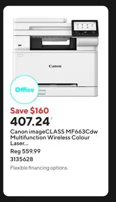 Staples Canon imageCLASS MF663Cdw Multifunction Wireless Colour Laser Printer - White offer