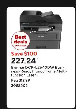 Staples Brother DCP-L2640DW Business-Ready Monochrome Multifunction Laser Printer offer