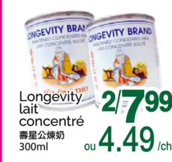 T&T Supermarket LONGEVITY LAIT CONCENTRÉ offer