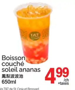 T&T Supermarket BOISSON COUCHÉ SOLEIL ANANAS offer