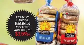 Fiesta Farms COUNTRY HARVEST BAGELS offer