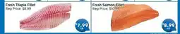 Blue Sky Supermarket Fresh Tilapia Fillet, Fresh Salmon Fillet offer
