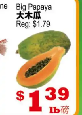Yuan Ming Supermarket Big Papaya offer