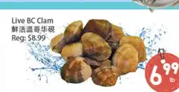 Fresh Palace Supermarket Live BC Clam offer