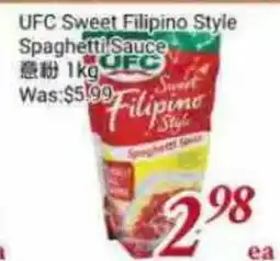 Tone Tai Supermarket UFC Sweet Filipino Style Spaghetti Sauce offer