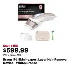 Best Buy Braun IPL Skin i-expert Laser Hair Removal Device - White/Bronze offer