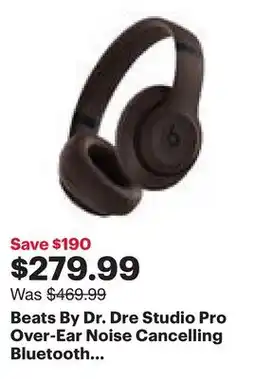 Best Buy Beats By Dr. Dre Studio Pro Over-Ear Noise Cancelling Bluetooth Headphones - Deep Brown offer