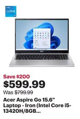 Best Buy Acer Aspire Go 15.6 Laptop - Iron (Intel Core i5-13420H/8GB RAM/512GB SSD/Windows 11) offer