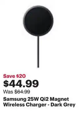 Best Buy Samsung 25W Qi2 Magnet Wireless Charger - Dark Grey offer