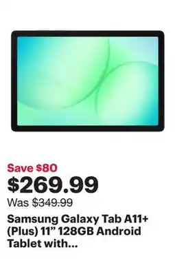 Best Buy Samsung Galaxy Tab A11+ (Plus) 11 128GB Android Tablet with MediaTek MT8775 Processor - Grey offer