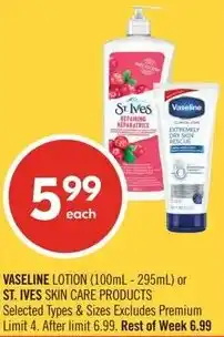 Shoppers Drug Mart Vaseline lotion offer