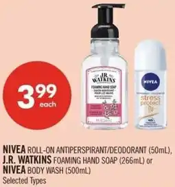 Shoppers Drug Mart Nivea roll-on antiperspirant and deodorant offer