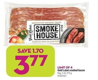 Giant Tiger Gold label smoked bacon offer