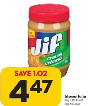 Giant Tiger Jif peanut butter offer