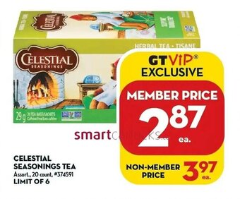 Giant Tiger Celestial seasonings tea offer
