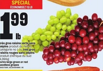 Provigo Très gros raisins verts sans pépins offer