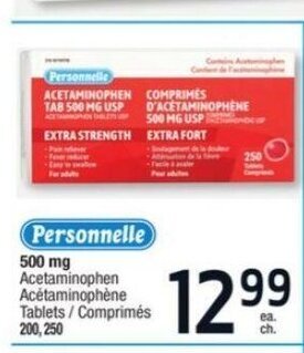 Jean Coutu Acetaminophen offer