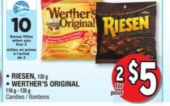 Jean Coutu Riesen Werther's Original offer
