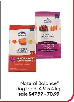 Petsmart Natural Balance dog food offer