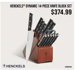 Cabela's HENCKELS DYNAMIC 14-PIECE KNIFE BLOCK SET offer