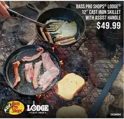 Cabela's BASS PRO SHOPS LODGE 12 CAST IRON SKILLET WITH ASSIST HANDLE offer