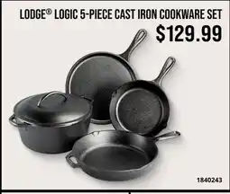 Cabela's LODGE LOGIC 5-PIECE CAST IRON COOKWARE SET offer