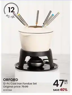 Stokes ORFORD 12-Pc Cast Iron Fondue Set offer