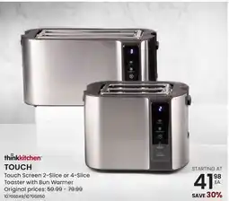 Stokes TOUCH Touch Screen 2-Slice or 4-Slice Toaster with Bun Warmer offer
