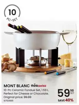 Stokes MONT BLANC 10-Pc Ceramic Fondue Set offer