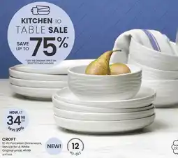 Stokes CROFT 12-Pc Porcelain Dinnerware offer