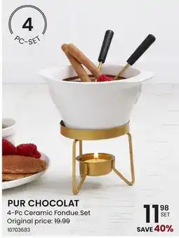 Stokes PUR CHOCOLAT 4-Pc Ceramic Fondue Set offer