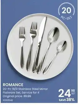 Stokes ROMANCE 20-Pc 18/0 Stainless Steel Mirror Flatware Set offer