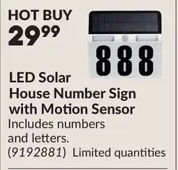 Princess Auto LED Solar House Number Sign with Motion Sensor offer