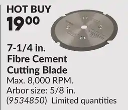 Princess Auto 7-1/4 in. Fibre Cement Cutting Blade offer