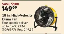 Princess Auto 18 in. High-Velocity Drum Fan offer