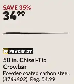 Princess Auto 50 in. Chisel-Tip Crowbar offer