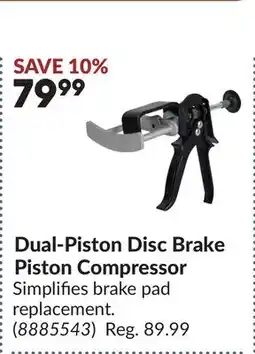 Princess Auto Dual-Piston Disc Brake Piston Compressor offer