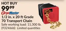 Princess Auto 1/2 in. x 20 ftGrade 70 Transport Chain offer