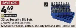 Princess Auto 33 pc Security Bit Sets Square, Phillips, slotted, security hex and star offer