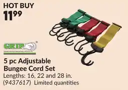 Princess Auto 5 pc Adjustable Bungee Cord Set offer
