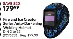 Princess Auto Fire and Ice Creator Series Auto-Darkening Welding Helmet offer