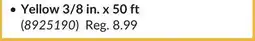 Princess Auto Twisted Polypropylene Rope, Yellow 3/8 in. x 50 ft offer