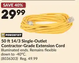 Princess Auto 50 ft14/3 Single-Outlet Contractor-Grade Extension Cord offer