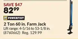Princess Auto 2 Ton 60 in. Farm Jack offer