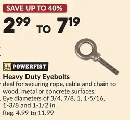 Princess Auto Heavy Duty Eyebolts offer
