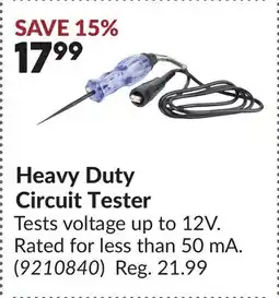Princess Auto Heavy Duty Circuit Tester offer