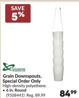 Princess Auto 6 in. Round Grain Downspouts offer