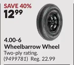 Princess Auto 4.00-6 Wheelbarrow Wheel offer