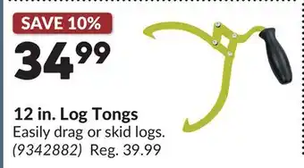 Princess Auto 12 in. Log Tongs offer