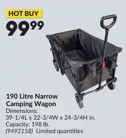 Princess Auto 190 Litre Narrow Camping Wagon offer